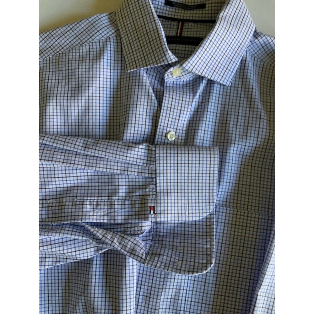 Tommy Hilfiger Men’s Dress Shirt Regular Stretch 15-15.5 34-35 sleeves